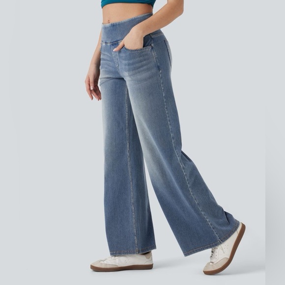 HALARA Pants - HALARA Flex Tummy Control Casual Wide Leg Pull-On Pants Size Medium